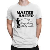 Master Baiter Fishing T-shirt Funny Fisherman Joke Dad Grandad Gift Fish Angler